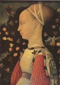 Antonio Puccio Called Pisanello Portrait of Ginevra d'Este (mk05) Germany oil painting art